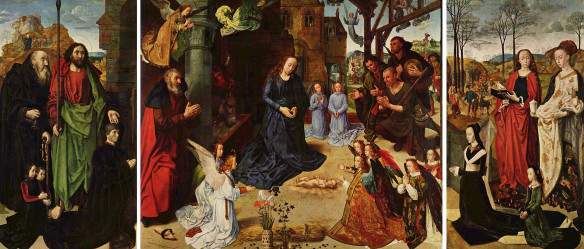 Portinari-Triptychon (geöffnet) von Hugo van der Goes, 1473–1477 Bild: wikipedia